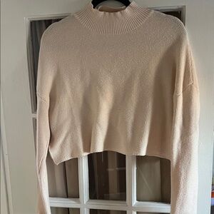 Windsor Cream Cropped Turtleneck Sweater